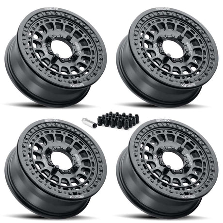 MetalFX Hitman UTV Beadlock Wheel Kit - Satin Black