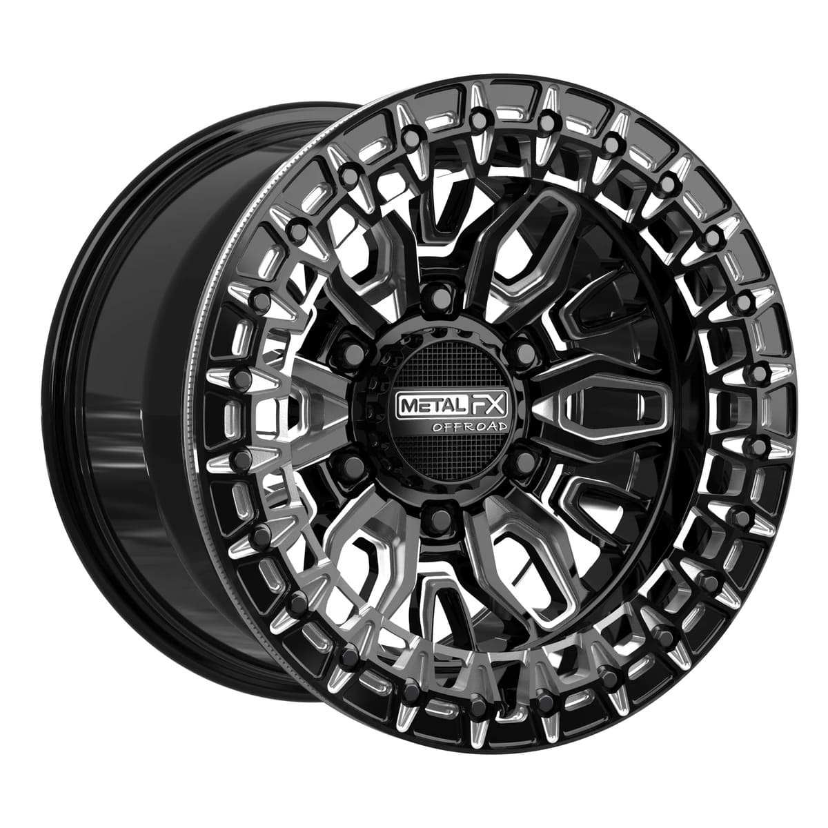 MetalFX Mayhem 6R Beadlock - Gloss Black Contrast Cut