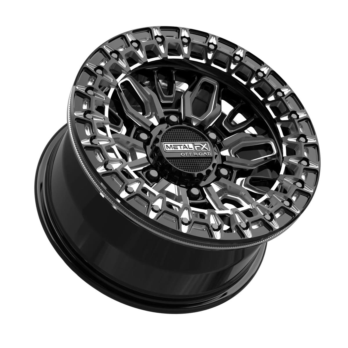 MetalFX Mayhem 6R Beadlock - Gloss Black Contrast Cut