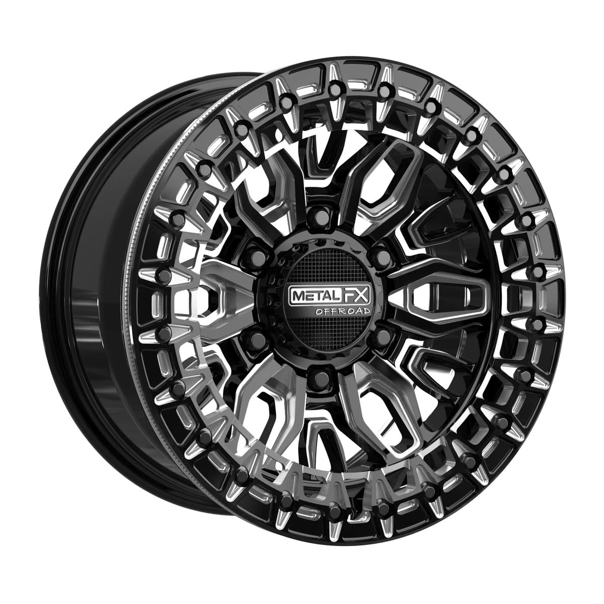 MetalFX Mayhem 6R Beadlock - Gloss Black Contrast Cut
