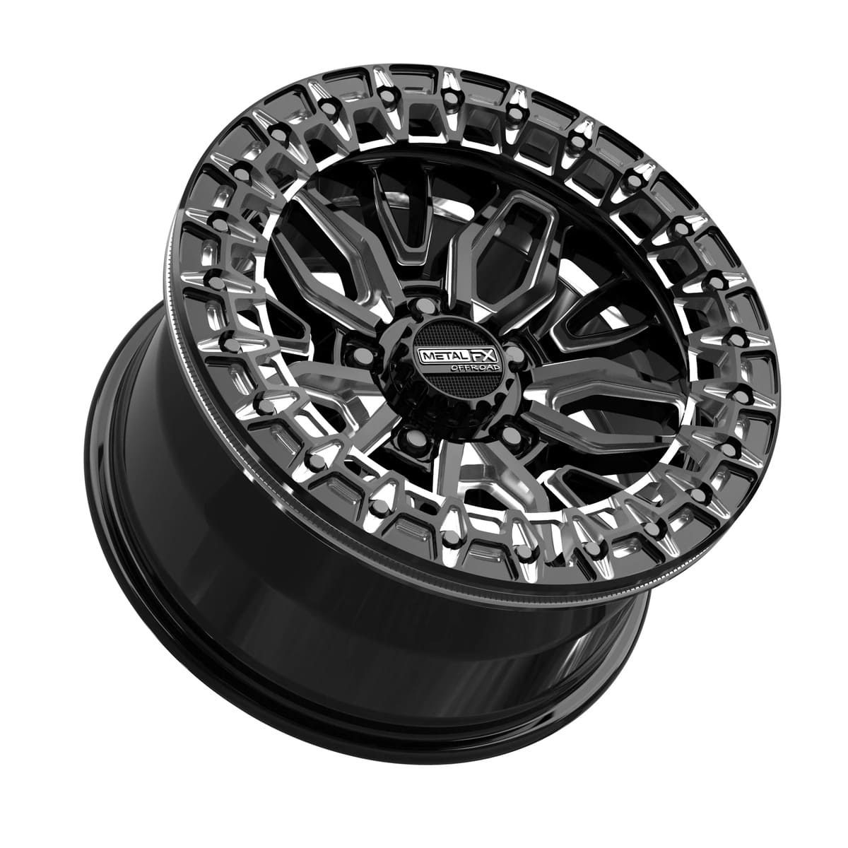 MetalFX Mayhem R Beadlock - Gloss Black Contrast Cut