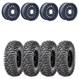 MetalFX OffRoad Hitman 15X6 Black Beadlock & Maxxis Roxxzilla Radial Wheel & Tire Kit