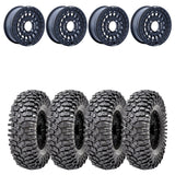 MetalFX OffRoad Hitman 15X6 Black Beadlock & Maxxis Roxxzilla Radial Wheel & Tire Kit