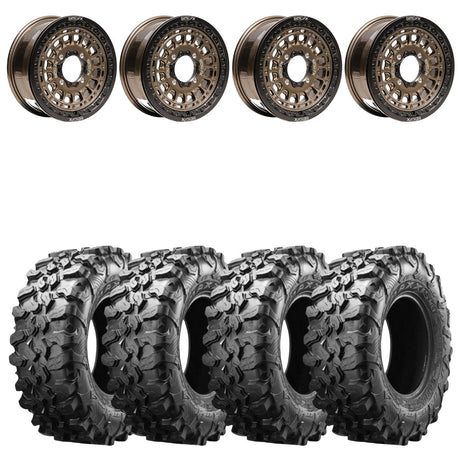 MetalFX OffRoad Hitman 15x6 Bronze Beadlock & Maxxis Carnivore Radial Wheel & Tire Kit