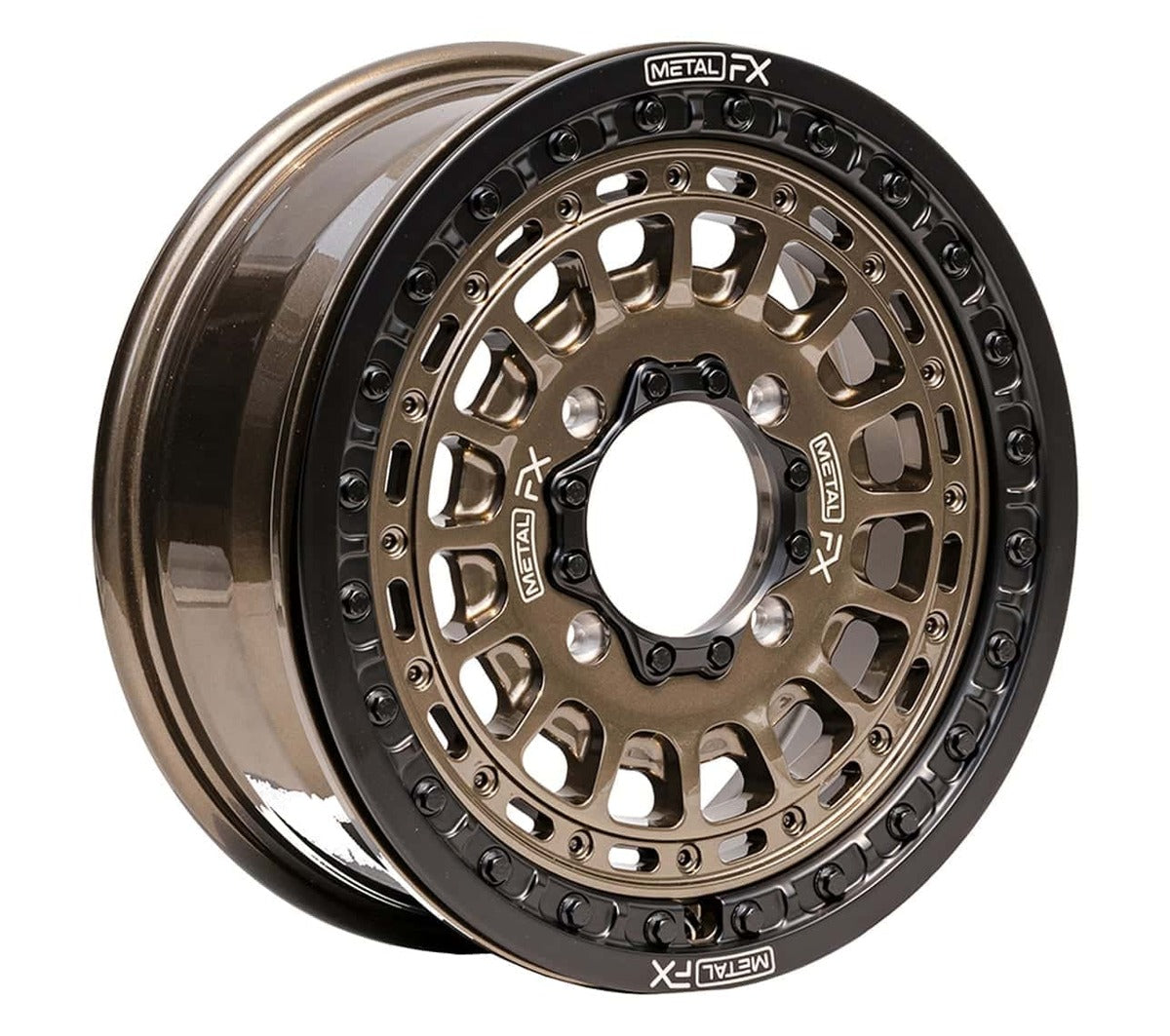 MetalFX OffRoad Hitman 15x6 Bronze Beadlock & Maxxis Carnivore Radial Wheel & Tire Kit