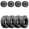 MetalFX OffRoad Hitman R Black Beadlock & Maxxis Carnivore Radial Wheel & Tire Kit