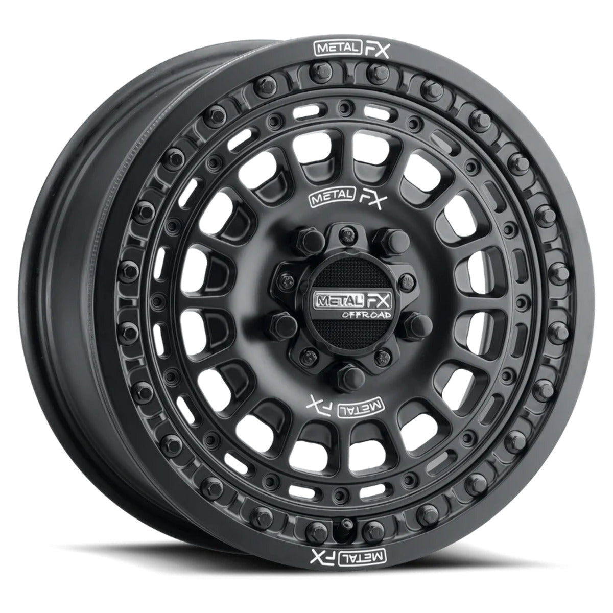 MetalFX OffRoad Hitman R Black Beadlock & Maxxis Carnivore Radial Wheel & Tire Kit