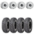 MetalFX OffRoad Hitman R Raw Beadlock & Maxxis Roxxzilla Radial Wheel & Tire Kit