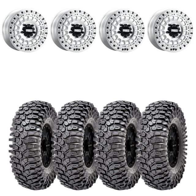 MetalFX OffRoad Hitman R Raw Beadlock & Maxxis Roxxzilla Radial Wheel & Tire Kit