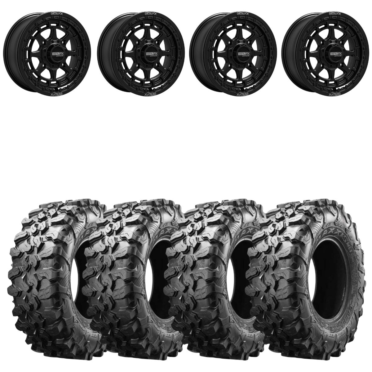 MetalFX Outlaw 15x6 Beadlock & Maxxis Carnivore Radial Wheel & Tire Kit