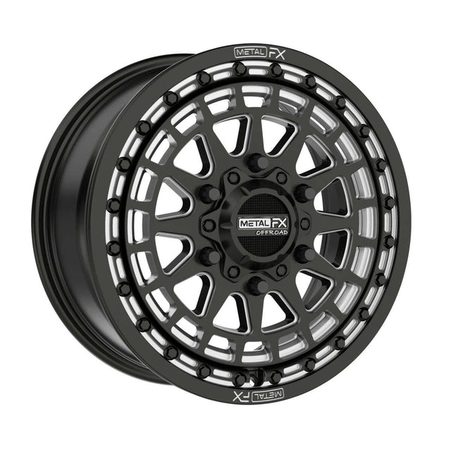 MetalFX Outlaw 6R Beadlock Satin Black Contrast Cut