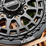 MetalFX Outlaw 6R Satin Black UTV Beadlock Wheel Kit