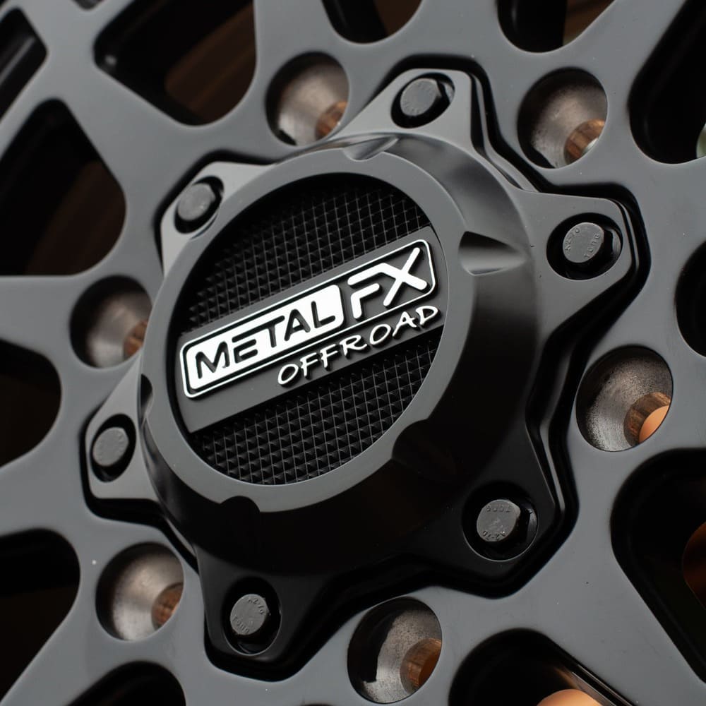 MetalFX Outlaw 6R Satin Black UTV Beadlock Wheel Kit