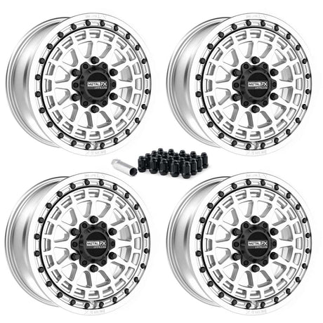 MetalFX Outlaw 6R UTV Beadlock Wheel Kit - Raw
