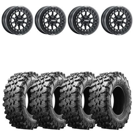 MetalFX Outlaw R 15x7 Beadlock & Maxxis Carnivore Radial Wheel & Tire Kit