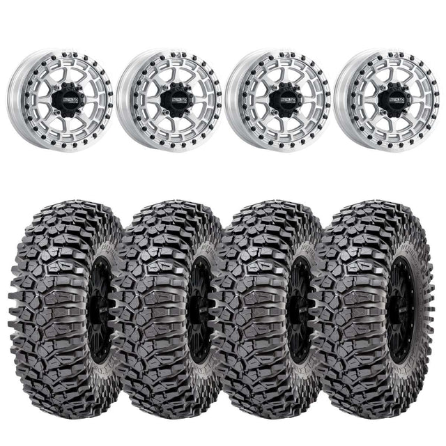 MetalFX Outlaw Raw 15x6 Beadlock & Maxxis Roxxzilla Radial Wheel & Tire Kit