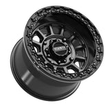 MetalFX Satin Black Rampage Beadlock w/ Gloss Black Ring