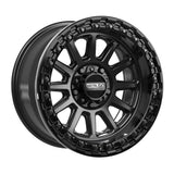 MetalFX Satin Black Rampage R Beadlock w/ Gloss Black Ring