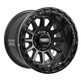 MetalFX Satin Black Rampage R Beadlock w/ Gloss Black Ring