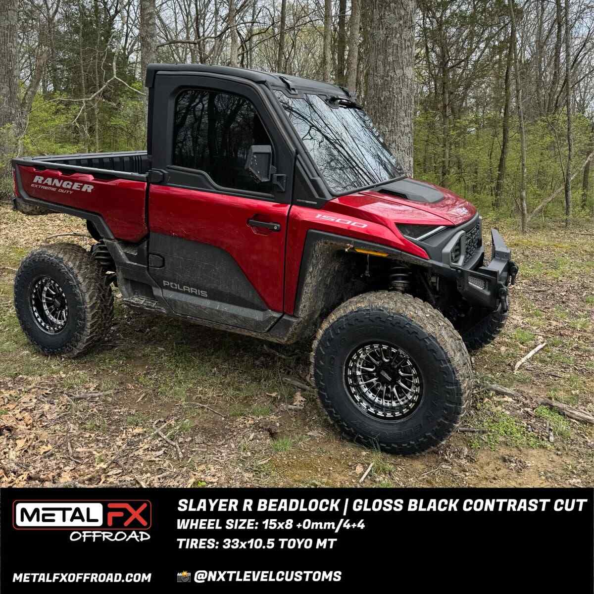 MetalFX Slayer R Beadlock - Gloss Black Contrast Cut