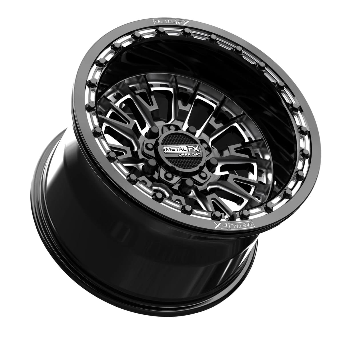 MetalFX Slayer R Beadlock - Gloss Black Contrast Cut