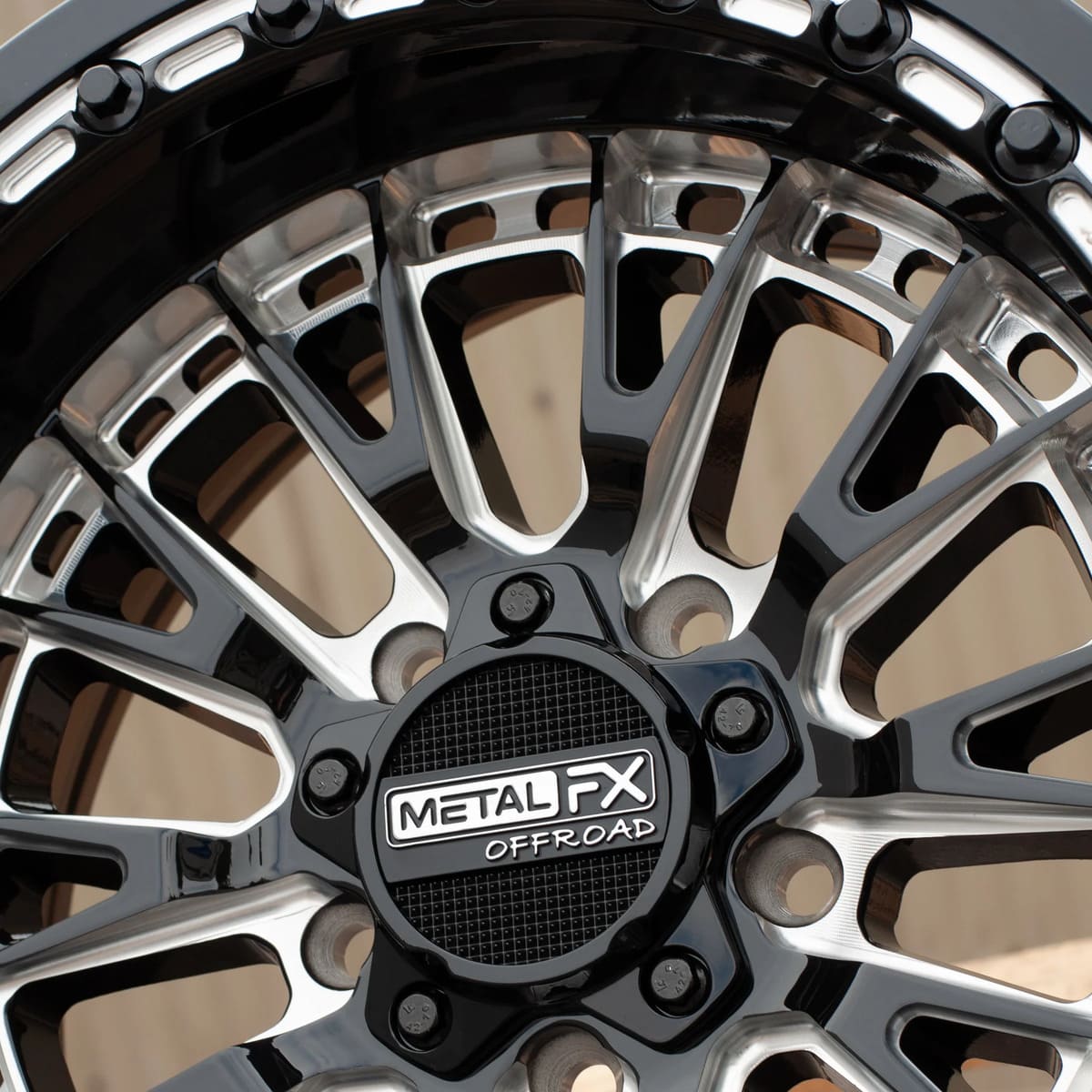 MetalFX Slayer R Beadlock - Gloss Black Contrast Cut