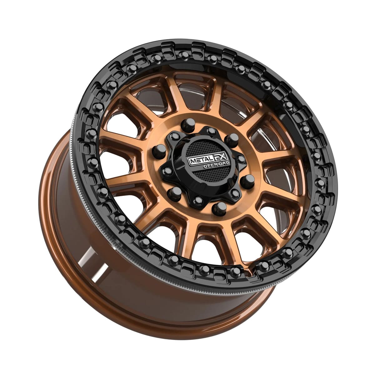 MetalFX Smoked Bronze Rampage 6R Beadlock w/ Gloss Black Ring