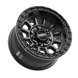 MetalFX Rampage 6R Beadlock - Satin Black w/ Gloss Black Ring