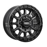 MetalFX Rampage 6R Beadlock - Satin Black w/ Gloss Black Ring