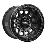 MetalFX Rampage 6R Beadlock - Satin Black w/ Gloss Black Ring