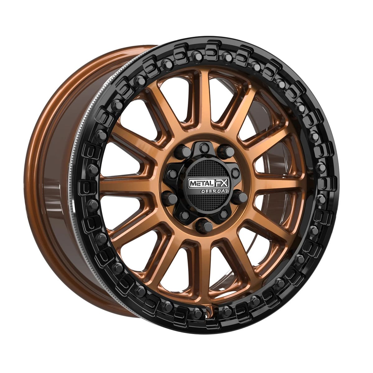MetalFX Smoked Bronze Rampage R Beadlock w/ Gloss Black Ring