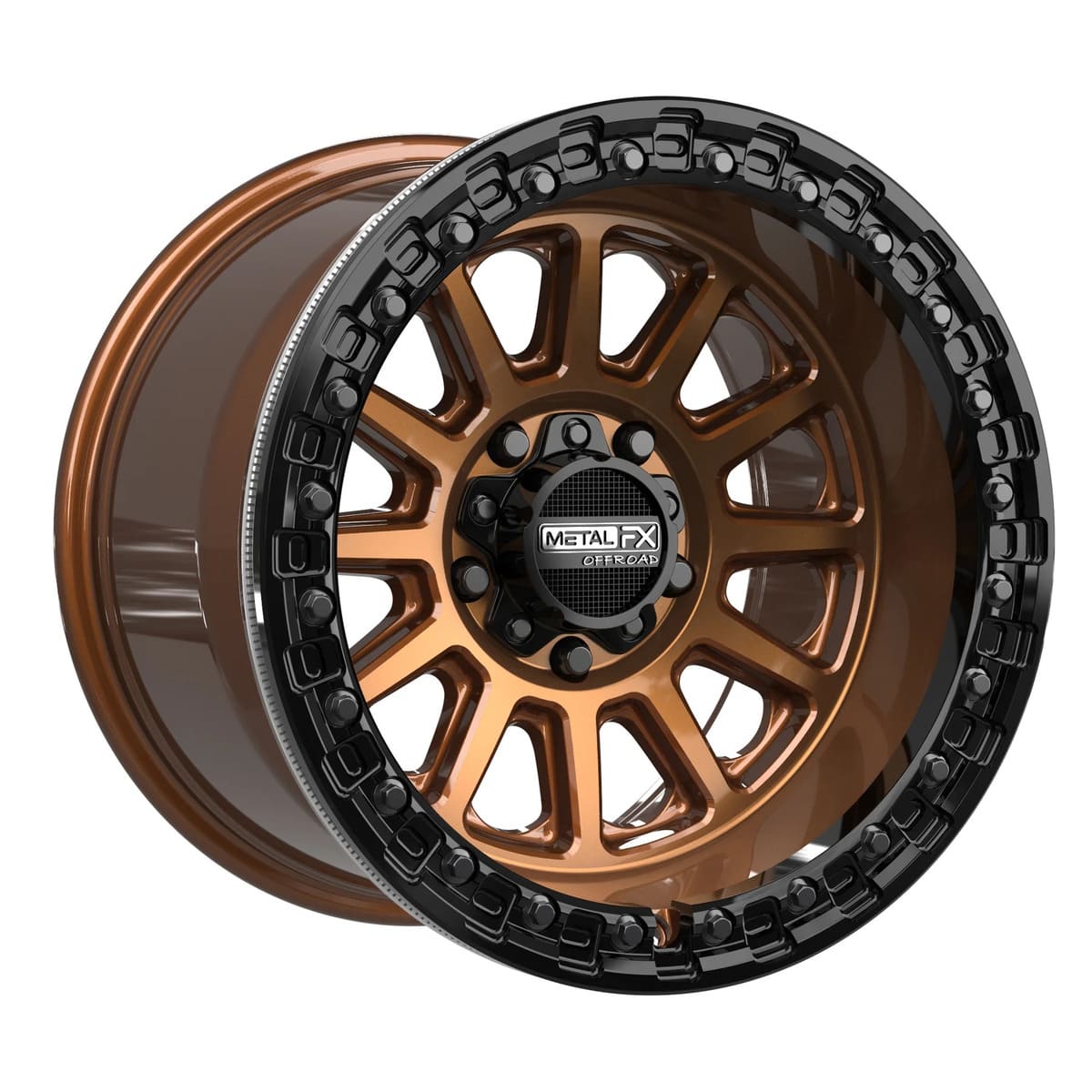MetalFX Smoked Bronze Rampage R Beadlock w/ Gloss Black Ring