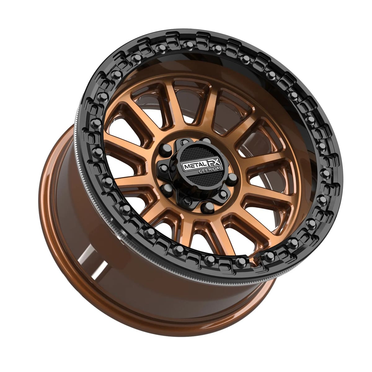 MetalFX Smoked Bronze Rampage R Beadlock w/ Gloss Black Ring