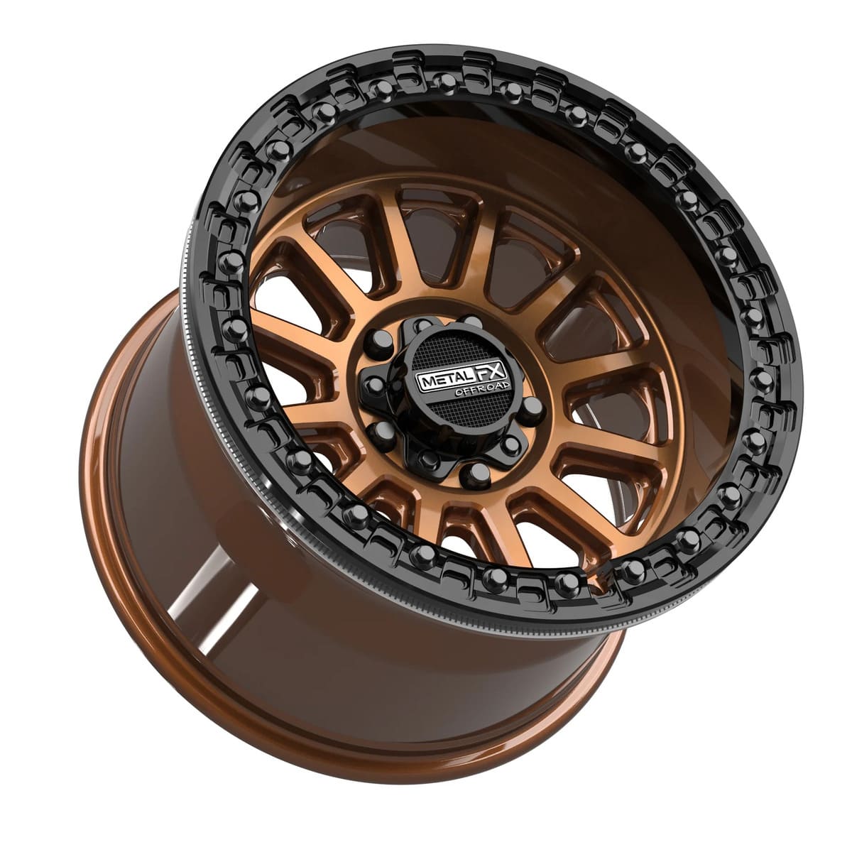 MetalFX Smoked Bronze Rampage R Beadlock w/ Gloss Black Ring