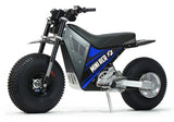 Mini RCR F2 Two Wheeler Electric Bike Blue W/ Black Carbon Fenders