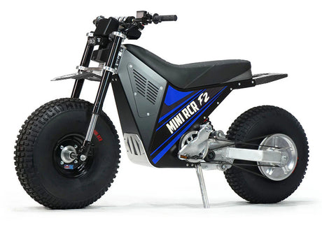 Mini RCR F2 Two Wheeler Electric Bike Blue W/ Black Carbon Fenders