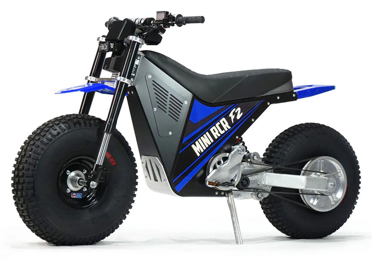 Mini RCR F2 Two Wheeler Electric Bike Blue W/ Blue Fenders