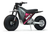 Mini RCR F2 Two Wheeler Electric Bike Pink W/ Black Carbon Fenders