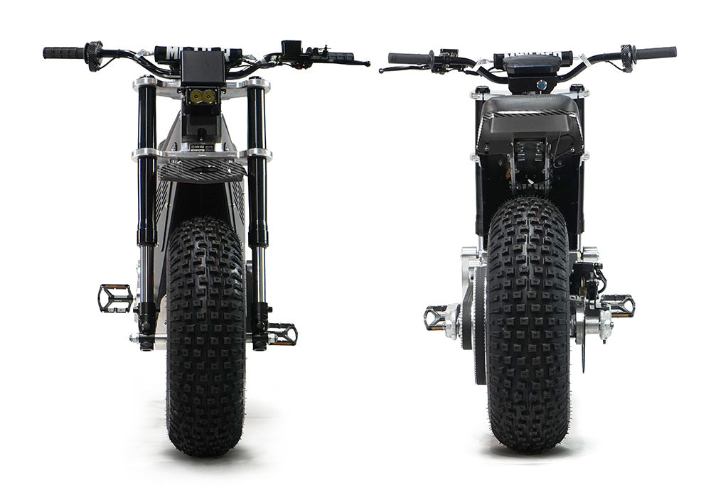 Mini RCR F2 Two Wheeler Electric Bike Pink W/ Black Carbon Fenders