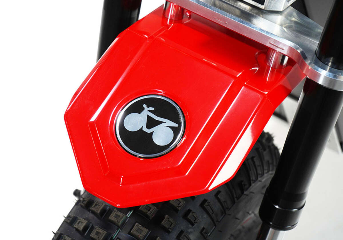 Mini RCR F2 Two Wheeler Electric Bike Red W/ Red Fenders