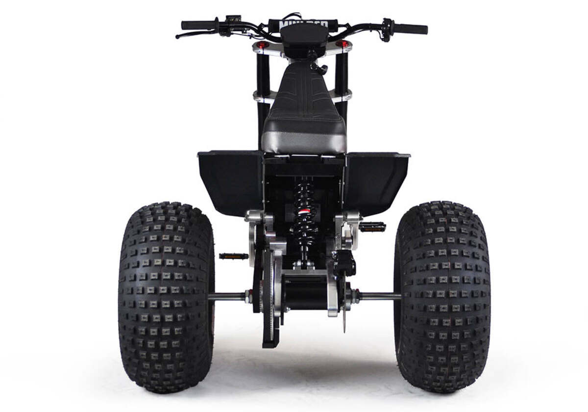 Mini RCR T3 Three Wheeler Electric Bike Black W/ Black Carbon Fenders