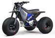 Mini RCR T3 Three Wheeler Electric Bike Blue W/ Black Carbon Fenders