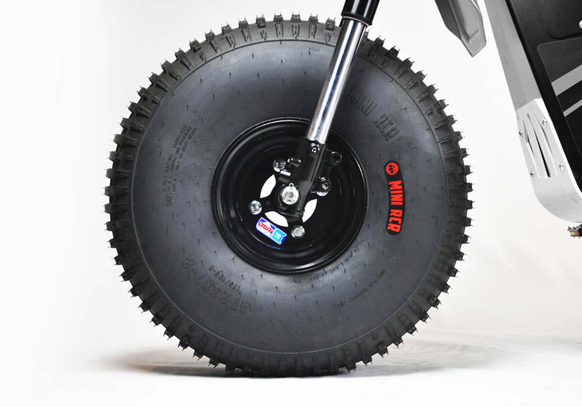 Mini RCR T3 Three Wheeler Electric Bike Blue W/ Black Carbon Fenders