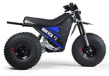 Mini RCR T3 Three Wheeler Electric Bike Blue W/ Black Carbon Fenders