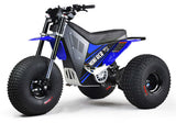 Mini RCR T3 Three Wheeler Electric Bike Blue W/ Blue Fenders