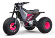 Mini RCR T3 Three Wheeler Electric Bike Pink W/ Black Carbon Fenders - Special Edition