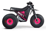 Mini RCR T3 Three Wheeler Electric Bike Pink W/ Black Carbon Fenders - Special Edition