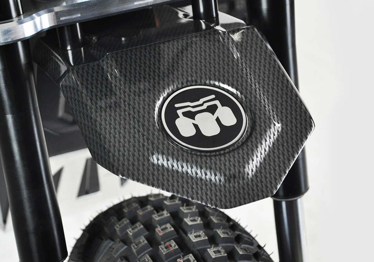 Mini RCR T3 Three Wheeler Electric Bike Pink W/ Black Carbon Fenders - Special Edition