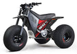 Mini RCR T3 Three Wheeler Electric Bike Red W/ Black Carbon Fenders