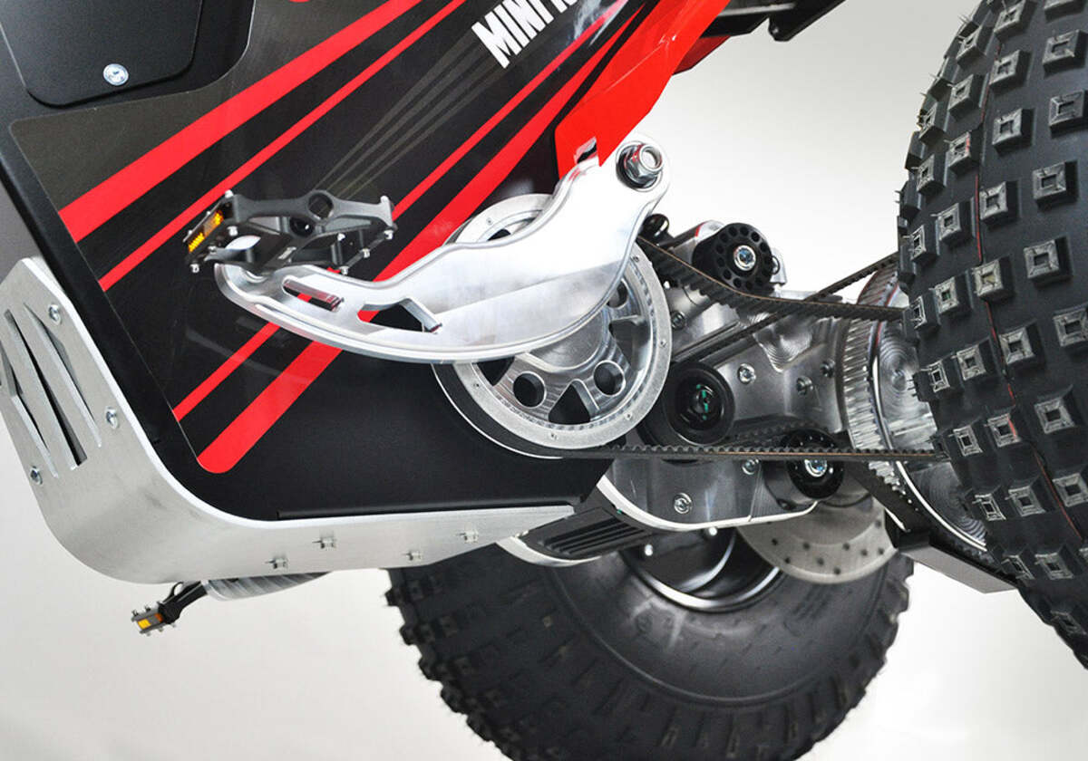 Mini RCR T3 Three Wheeler Electric Bike Red W/ Red Fenders